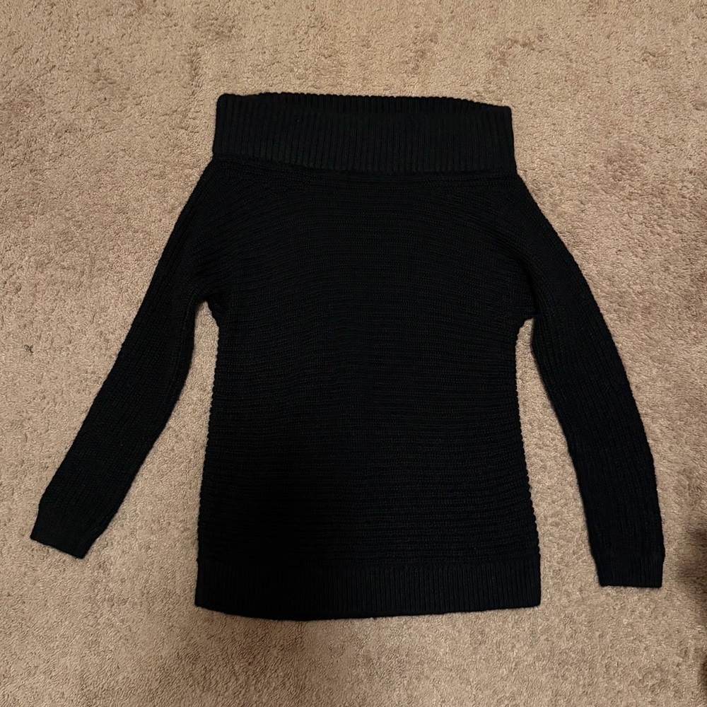 Express Black Off-Shoulder Sweater